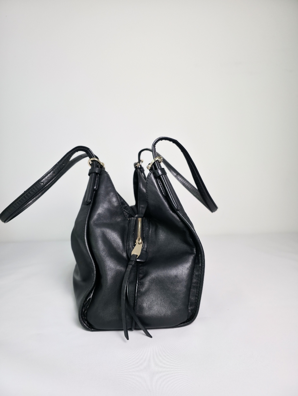 Coach Madison Carlyle 32221 Hobo Smooth Black Leather Carryall Shoulder Hang Tag - Picture 4 of 12
